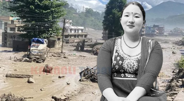भाेटेकाेसी बाढीमा हराइन् पवित्रा, ‘ममी आउनुहुन्छ’ भन्दै कुरिरहेका छन् १० वर्षीय छोरा